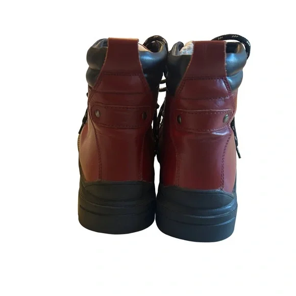 Alpinetek Women's Red Leather Lined Ankle Winter/ Hiking Boots.   Size 10 - Picture 3 of 5